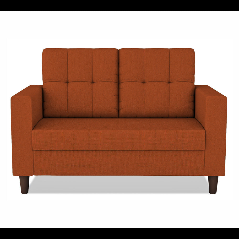 Adorn India Darcy 2 Seater Sofa (Rust) (3 Year Warranty)