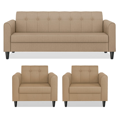 Adorn India Wood Rio Elegant 3+1+1 5 Seater Sofa Set (3 Year Warranty)