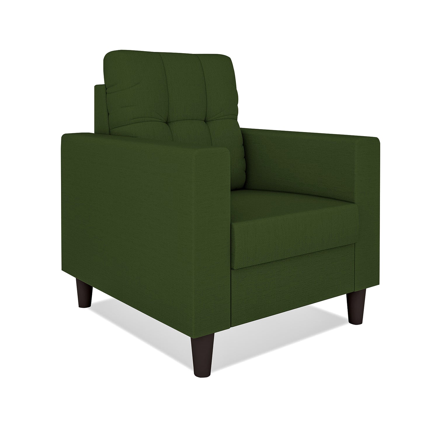 Adorn India Darcy 1 Seater Sofa (Beige) (3 Year Warranty)