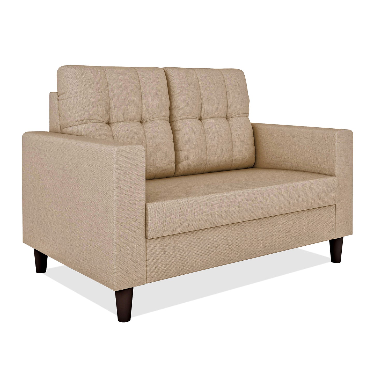 Adorn India Darcy 2 Seater Sofa (Beige) (3 Year Warranty)