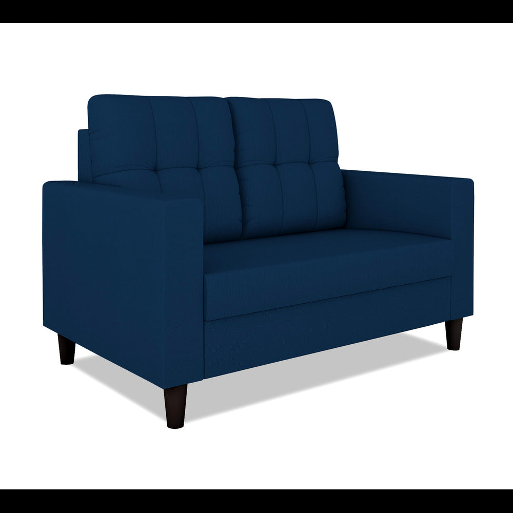 Adorn India Darcy 2 Seater Sofa (Blue) (3 Year Warranty)