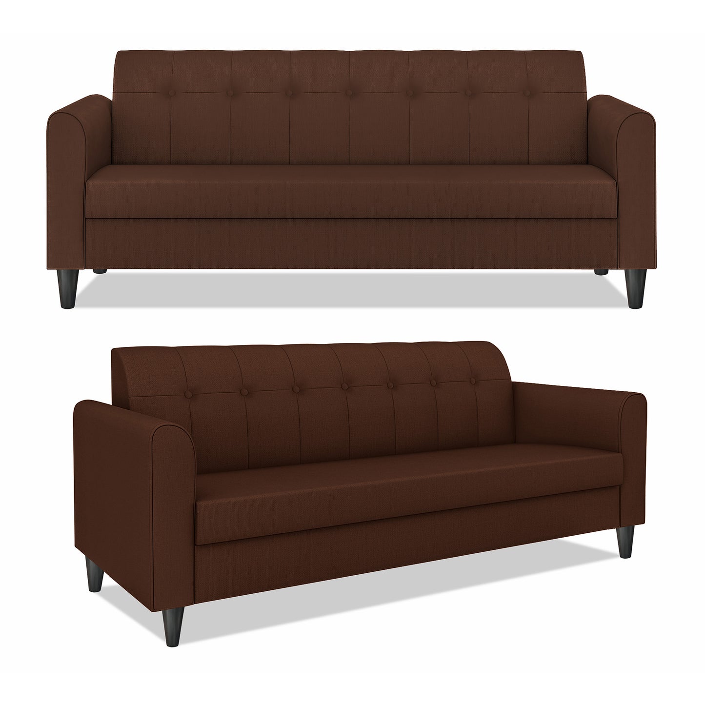 Adorn India Wood Rio Elegant 3+1+1 5 Seater Sofa Set (3 Year Warranty)