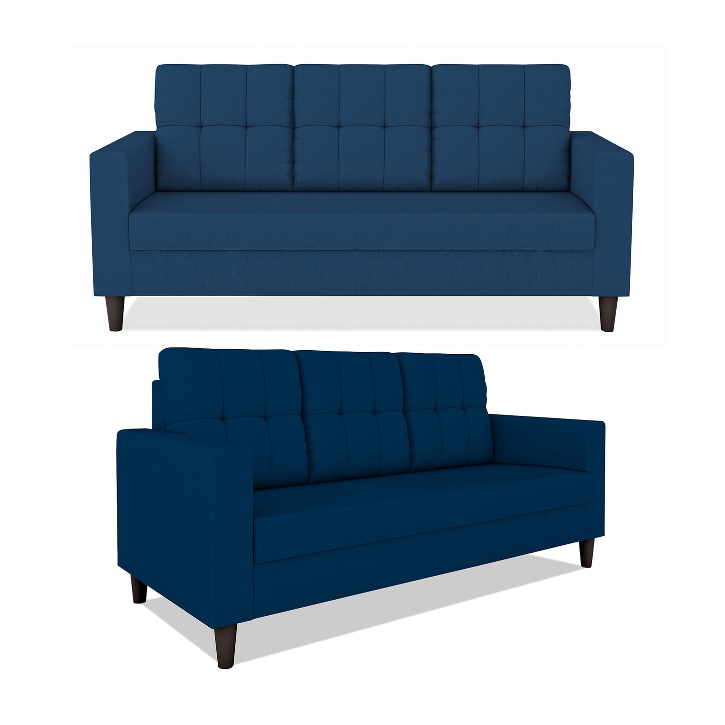 Adorn India Darcy 3+2 5 Seater Sofa Set (Beige) (3 Year Warranty)