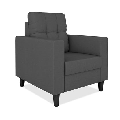 Adorn India Darcy 1 Seater Sofa (Beige) (3 Year Warranty)