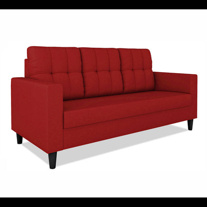 Adorn India Darcy 3 Seater Sofa (Red) (3 Year Warranty)