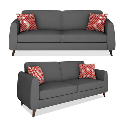 Adorn India Harlem 5 Seater 3-1-1 Sofa Set (Grey) (3 Year Warranty)