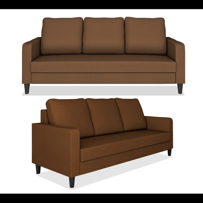Adorn India Chandler Decent 3+2+1 6 Seater Sofa Set (Brown) (3 Year Warranty)