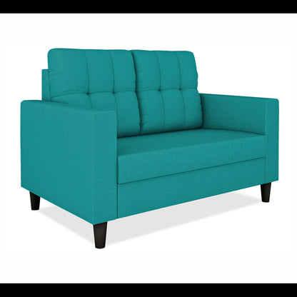 Adorn India Darcy 2 Seater Sofa (Aqua Blue) (3 Year Warranty)