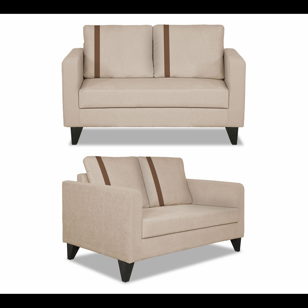 Adorn India Chandler Plus 3+2 5 Seater Sofa Set (Beige) (3 Year Warranty)