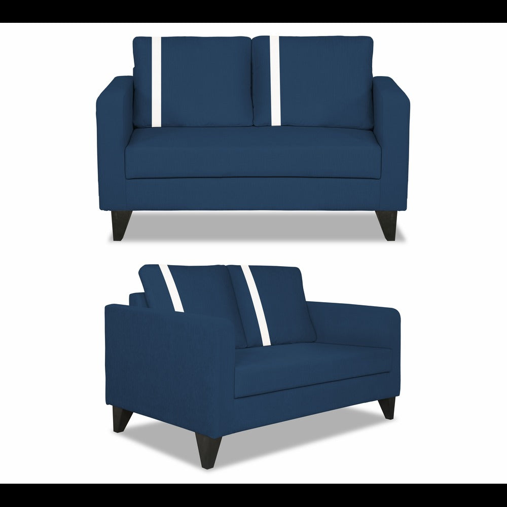 Adorn India Chandler Plus 3+2+1 6 Seater Sofa Set (Blue) (3 Year Warranty)