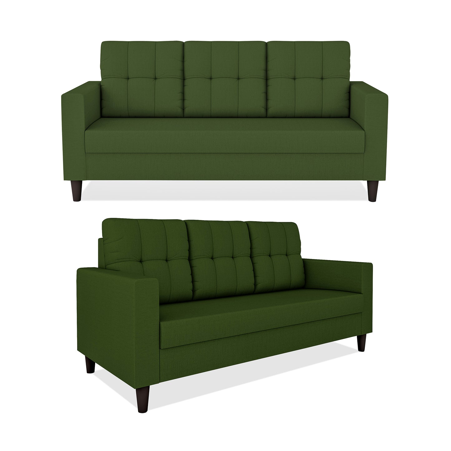 Adorn India Darcy 3+1+1 5 Seater Sofa Set (Beige) (3 Year Warranty)