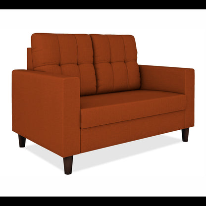 Adorn India Darcy 2 Seater Sofa (Rust) (3 Year Warranty)