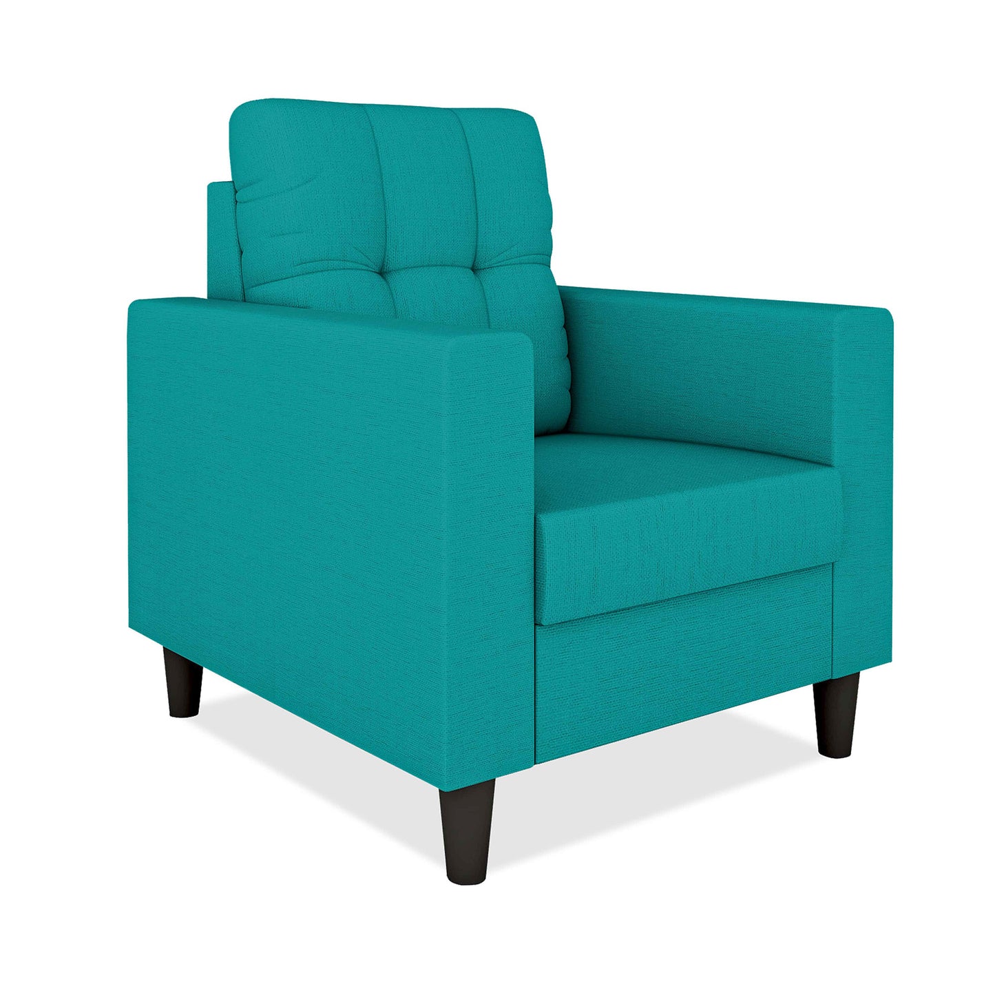Adorn India Darcy 1 Seater Sofa (Beige) (3 Year Warranty)