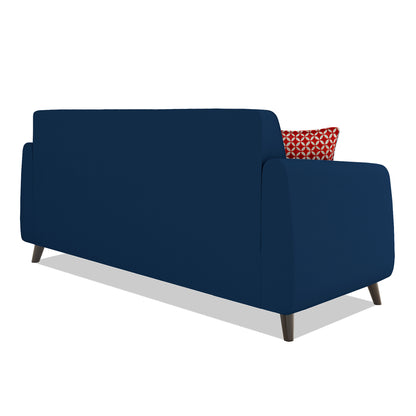 Adorn India Harlem 3 Seater Sofa (Blue) (3 Year Warranty)