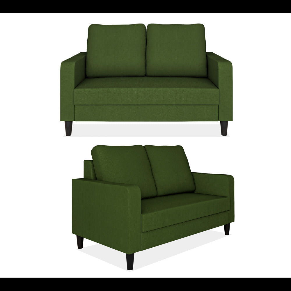 Adorn India Chandler Decent 3+2 5 Seater Sofa Set (Green) (3 Year Warranty)