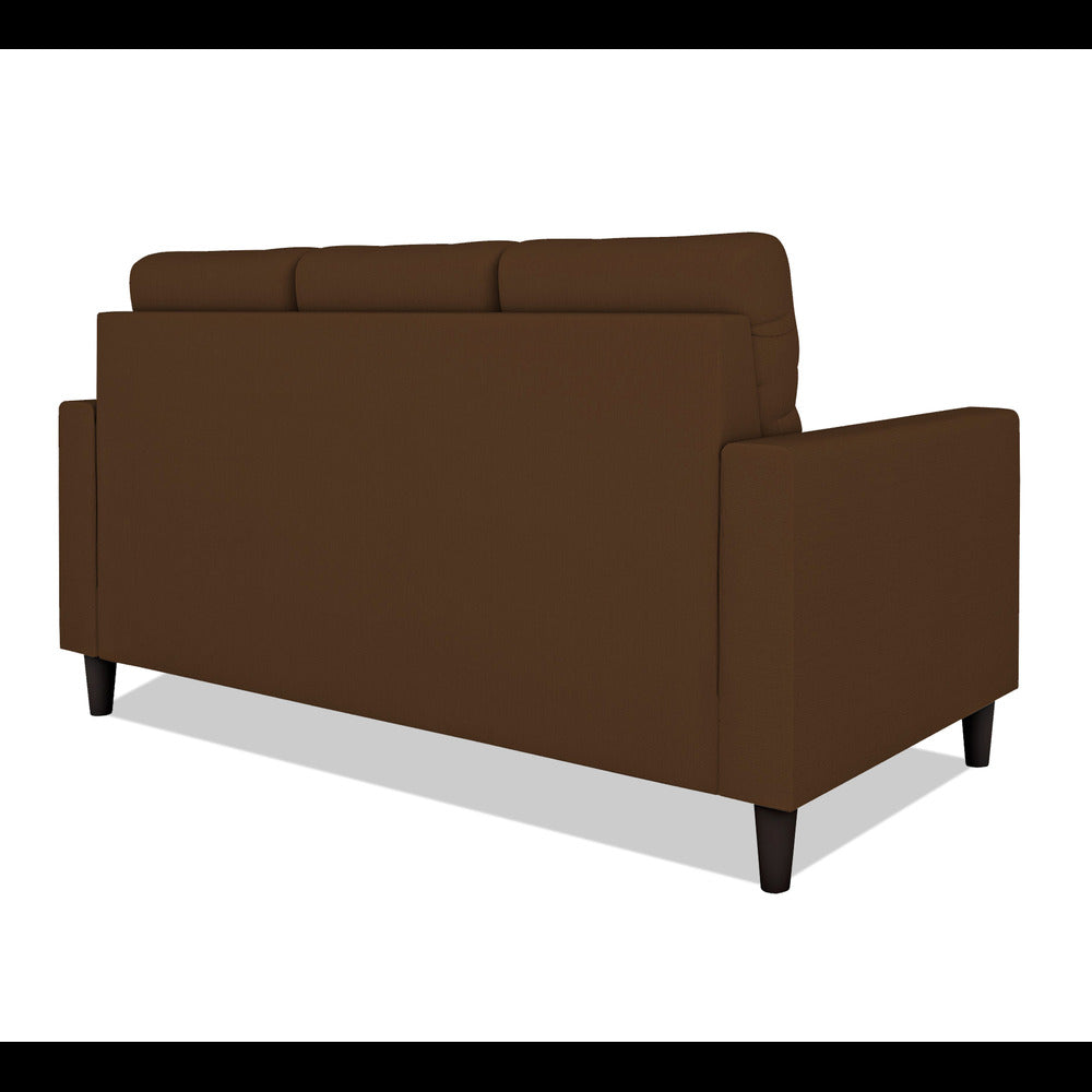 Adorn India Darcy 3 Seater Sofa (Brown) (3 Year Warranty)