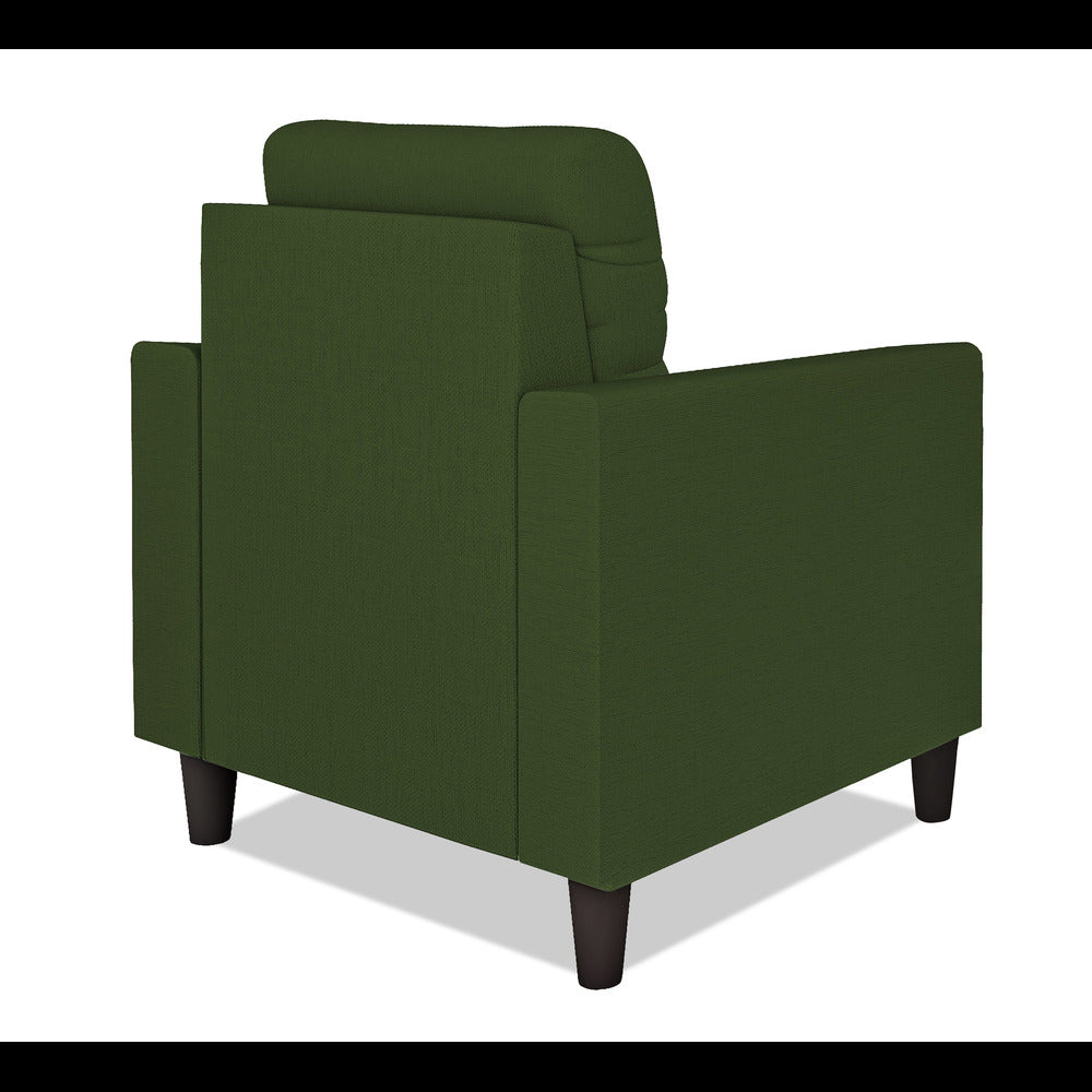 Adorn India Darcy 1 Seater Sofa (Green) (3 Year Warranty)