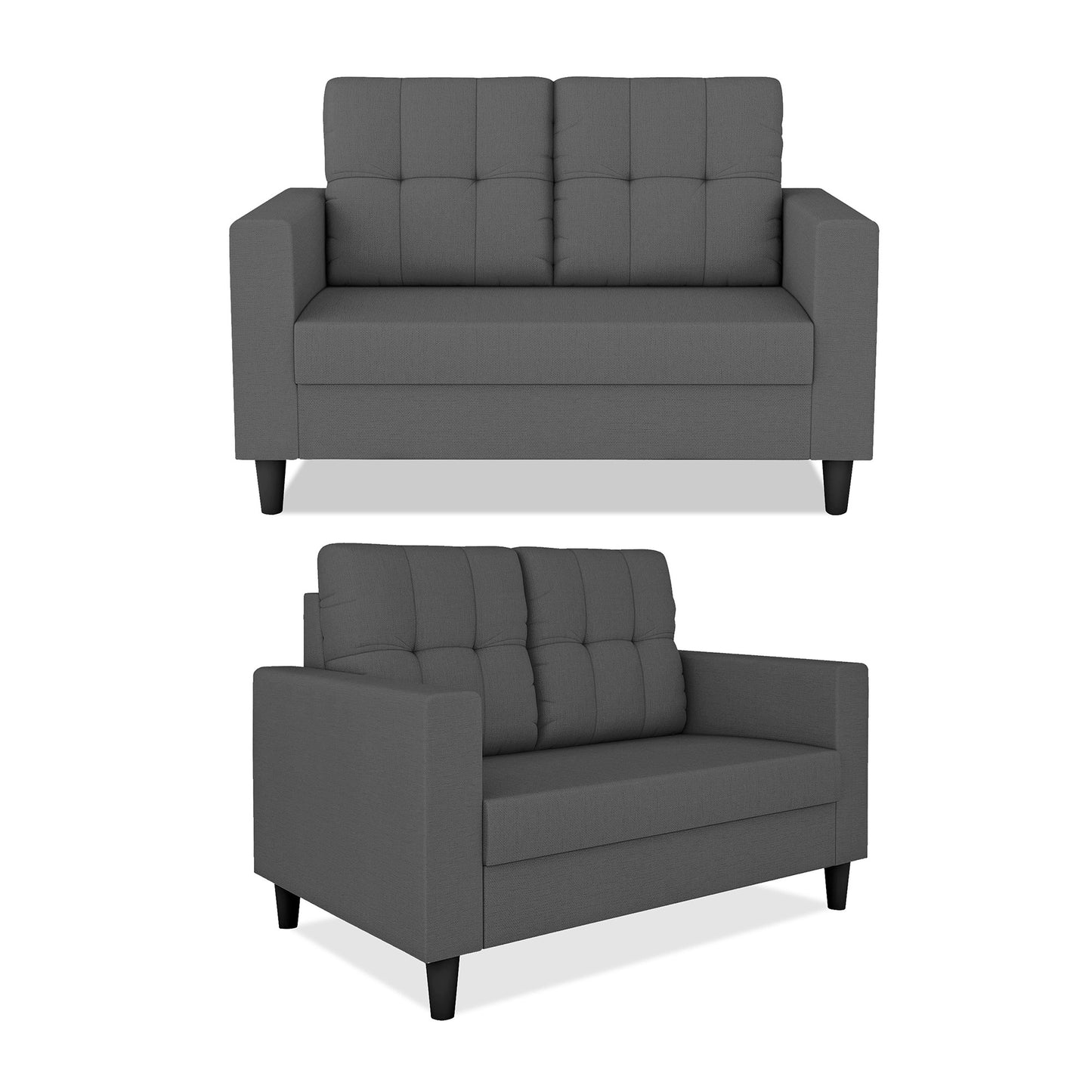 Adorn India Darcy 3+2 5 Seater Sofa Set (Beige) (3 Year Warranty)