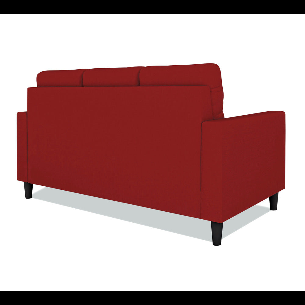 Adorn India Darcy 3 Seater Sofa (Red) (3 Year Warranty)