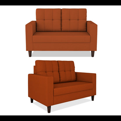 Adorn India Darcy 3+2 5 Seater Sofa Set (Rust)(3 Year Warranty)