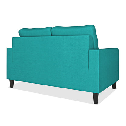 Adorn India Chandler Decent 2 Seater Sofa (Aqua Blue) (3 Year Warranty)