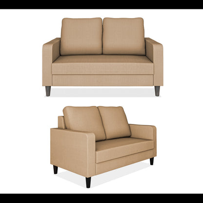 Adorn India Chandler Decent 3+2 5 Seater Sofa Set (Beige) (3 Year Warranty)