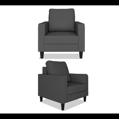 Adorn India Chandler Decent 3+2+1 6 Seater Sofa Set (Grey) (3 Year Warranty)