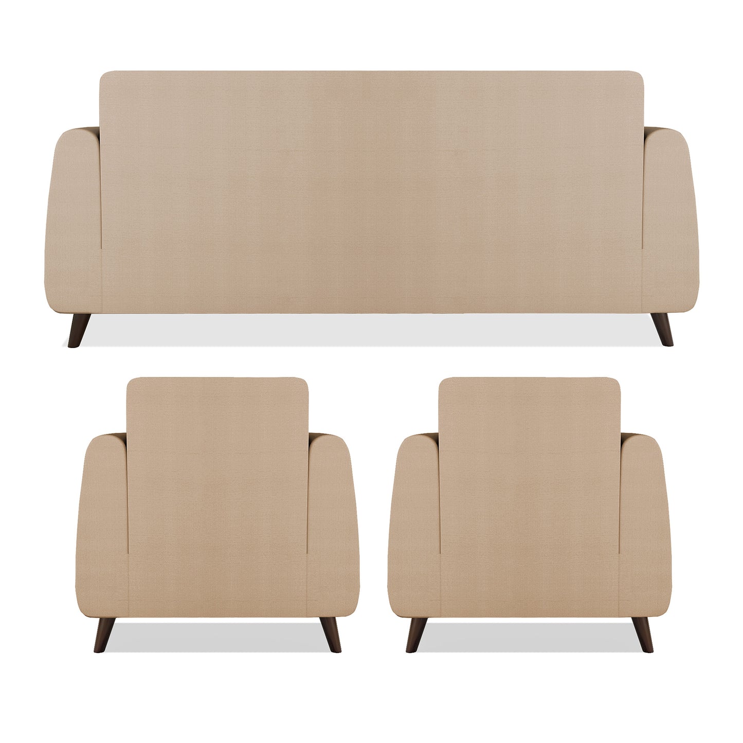 Adorn India Harlem 5 Seater 3-1-1 Sofa Set (Beige) (3 Year Warranty)