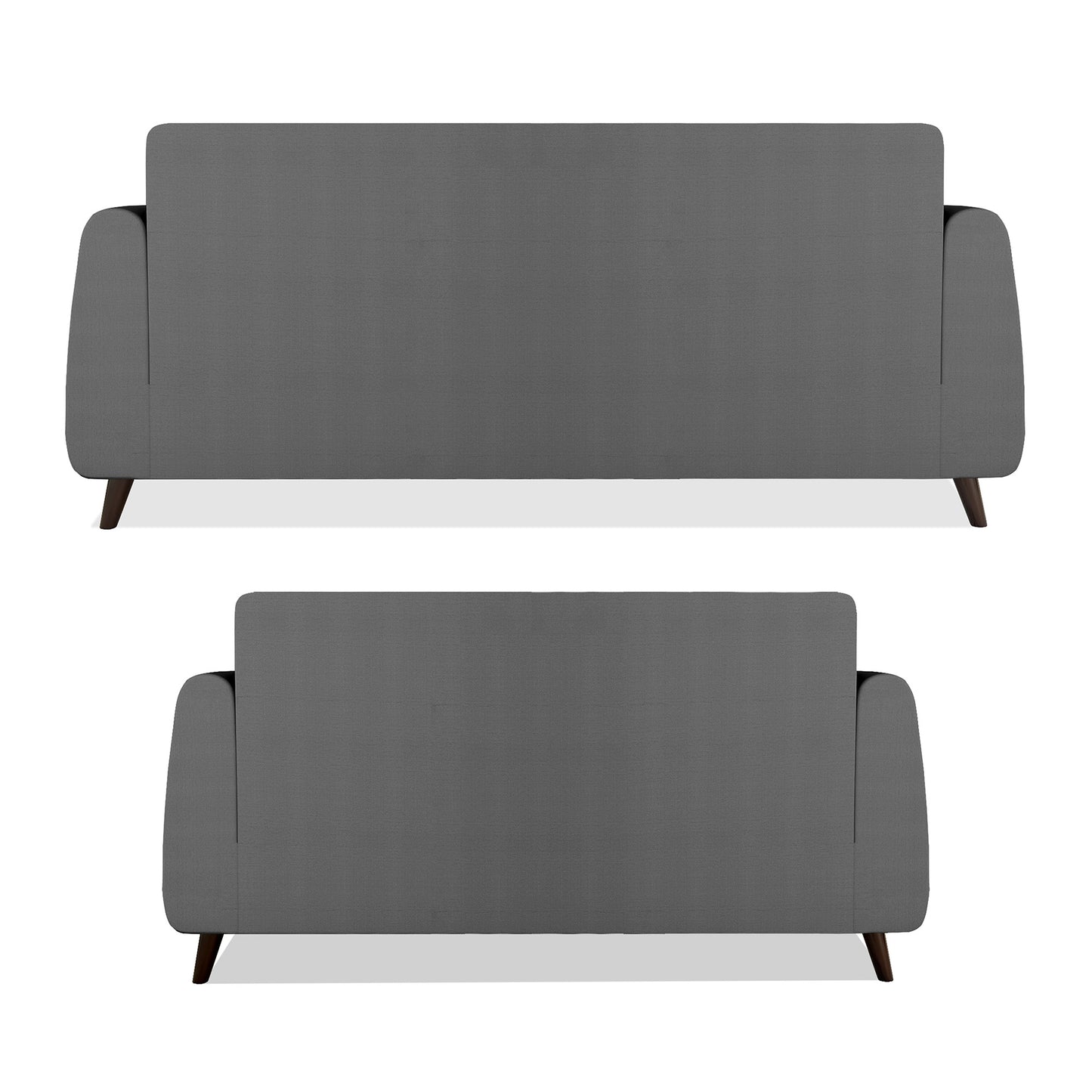 Adorn India Harlem 5 Seater 3+2 Fabric Sofa Set (Grey) (3 Year Warranty)