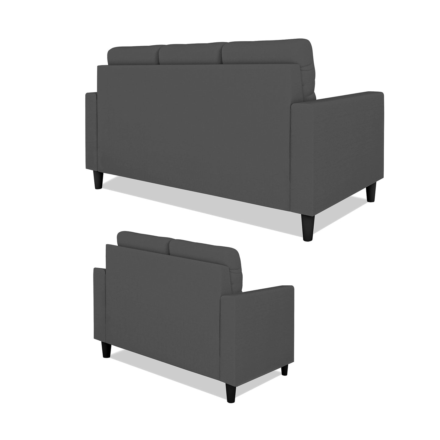 Adorn India Darcy 3+2 5 Seater Sofa Set (Beige) (3 Year Warranty)