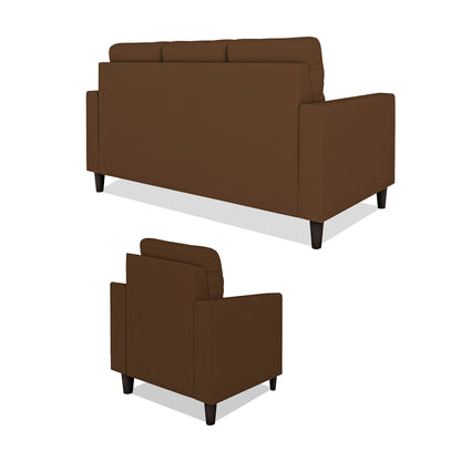 Adorn India Darcy 3+1+1 5 Seater Sofa Set (Beige) (3 Year Warranty)