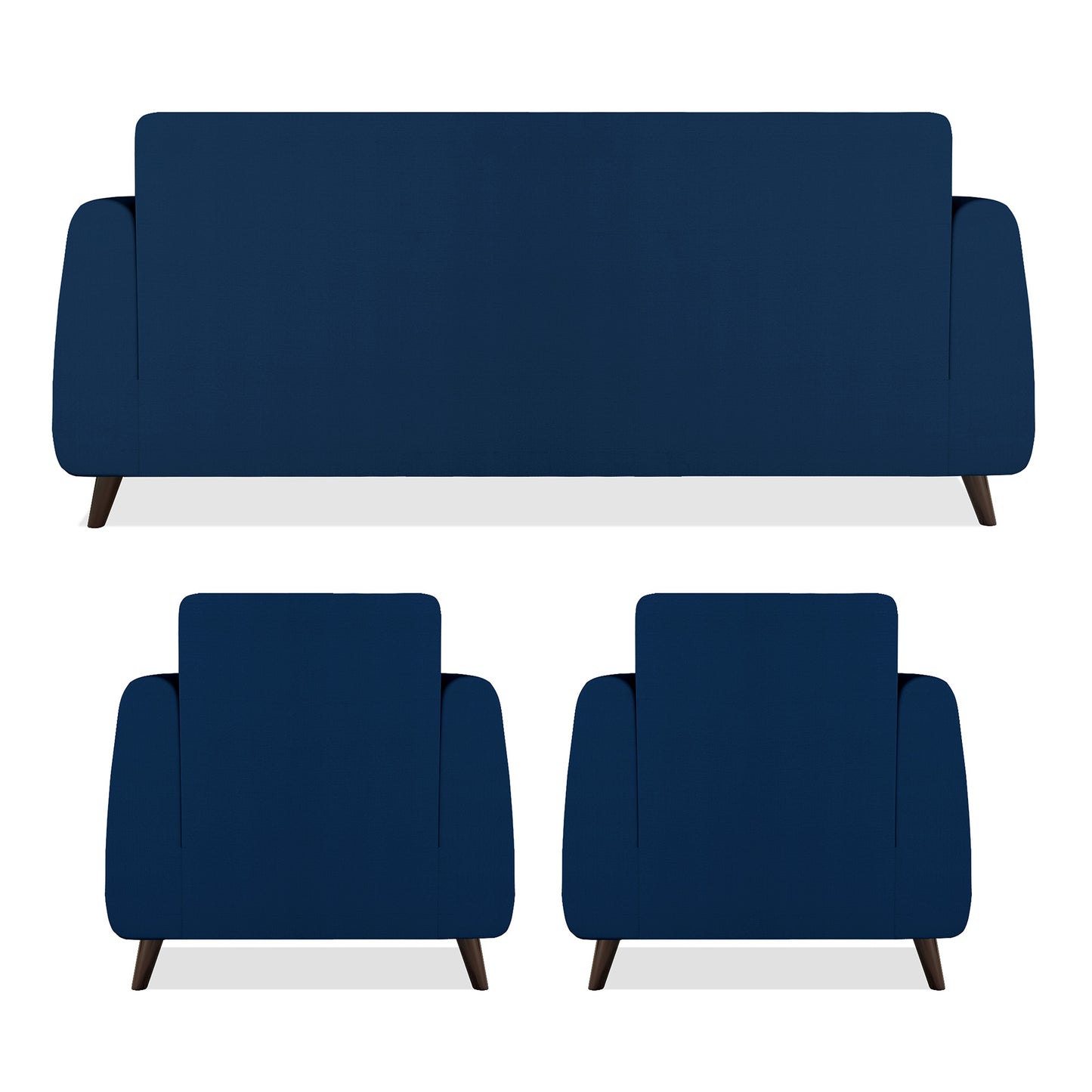 Adorn India Harlem 5 Seater 3-1-1 Sofa Set (Blue)(3 Year Warranty)