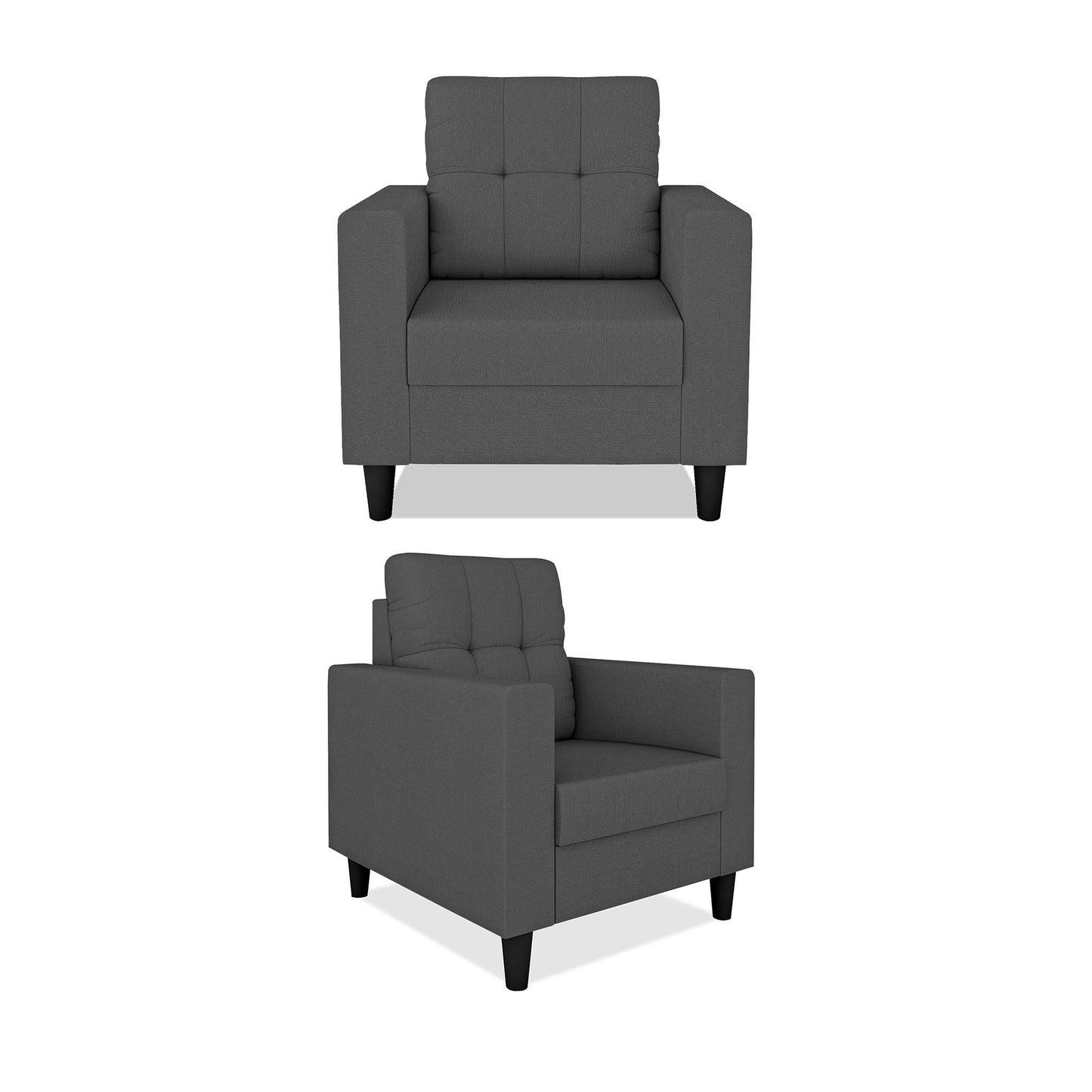Adorn India Darcy 3+2+1 6 Seater Sofa Set  (3 Year Warranty)