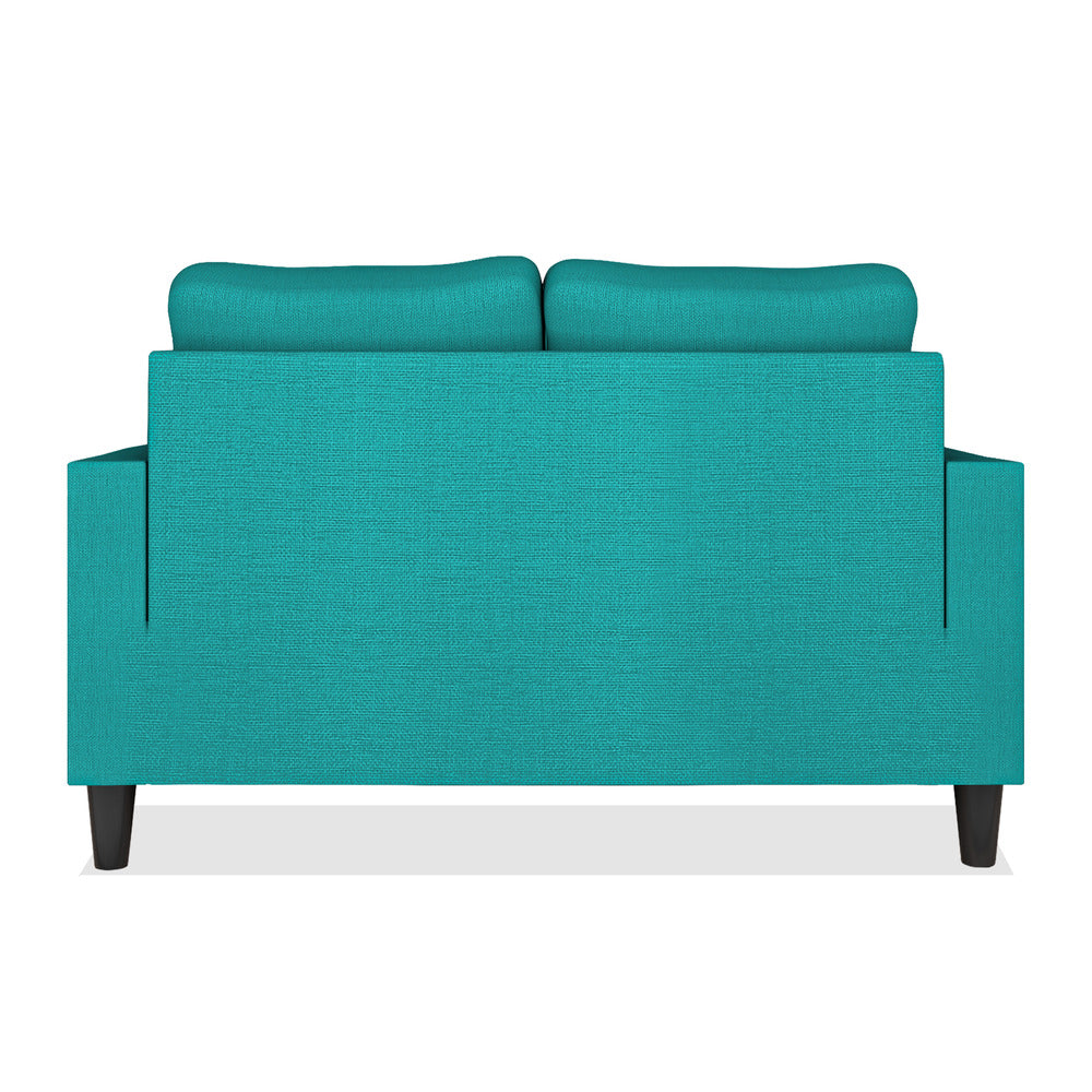 Adorn India Chandler Decent 2 Seater Sofa (Aqua Blue) (3 Year Warranty)