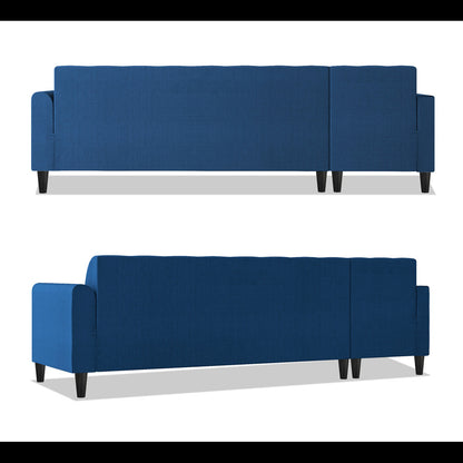 Adorn India Rio Elegant L Shape 6 Seater Sofa Set (LHS) (Blue) (3 Year Warranty)