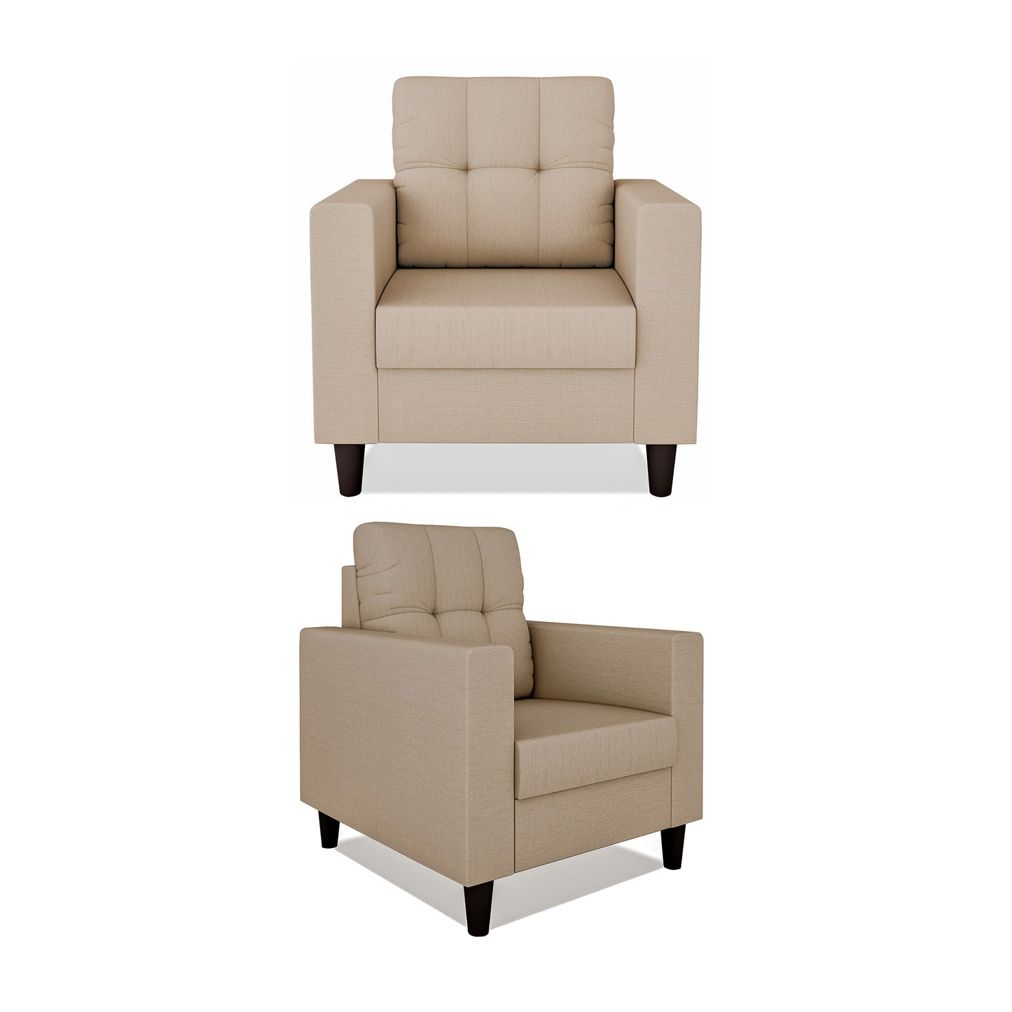 Adorn India Darcy 3+2+1 6 Seater Sofa Set  (3 Year Warranty)