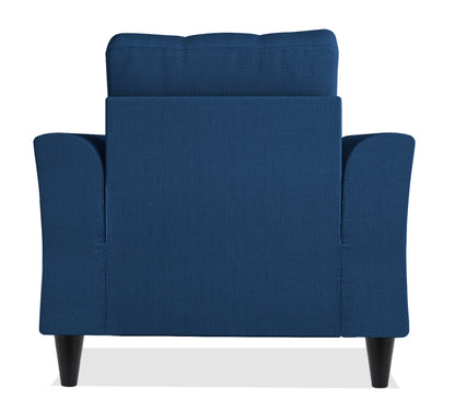 Adorn India Maddox Tufted 1 Seater Sofa (Blue) (3 Year Warranty)