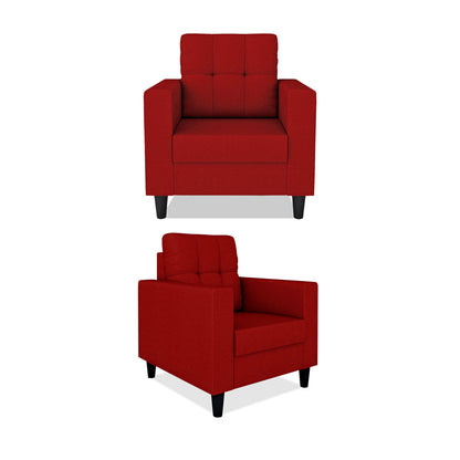 Adorn India Darcy 3+1+1 5 Seater Sofa Set (Beige) (3 Year Warranty)