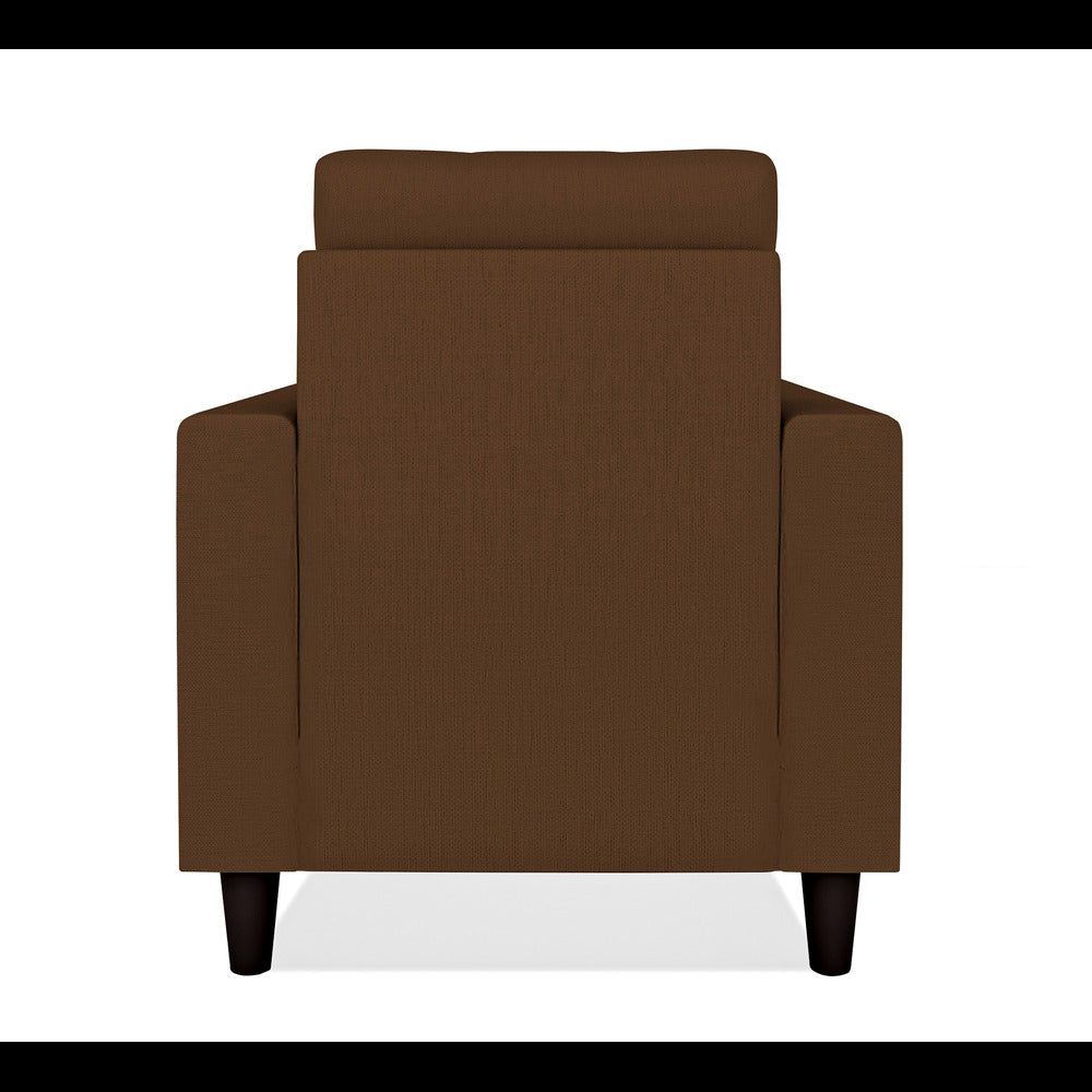 Adorn India Darcy 1 Seater Sofa (Brown) (3 Year Warranty)