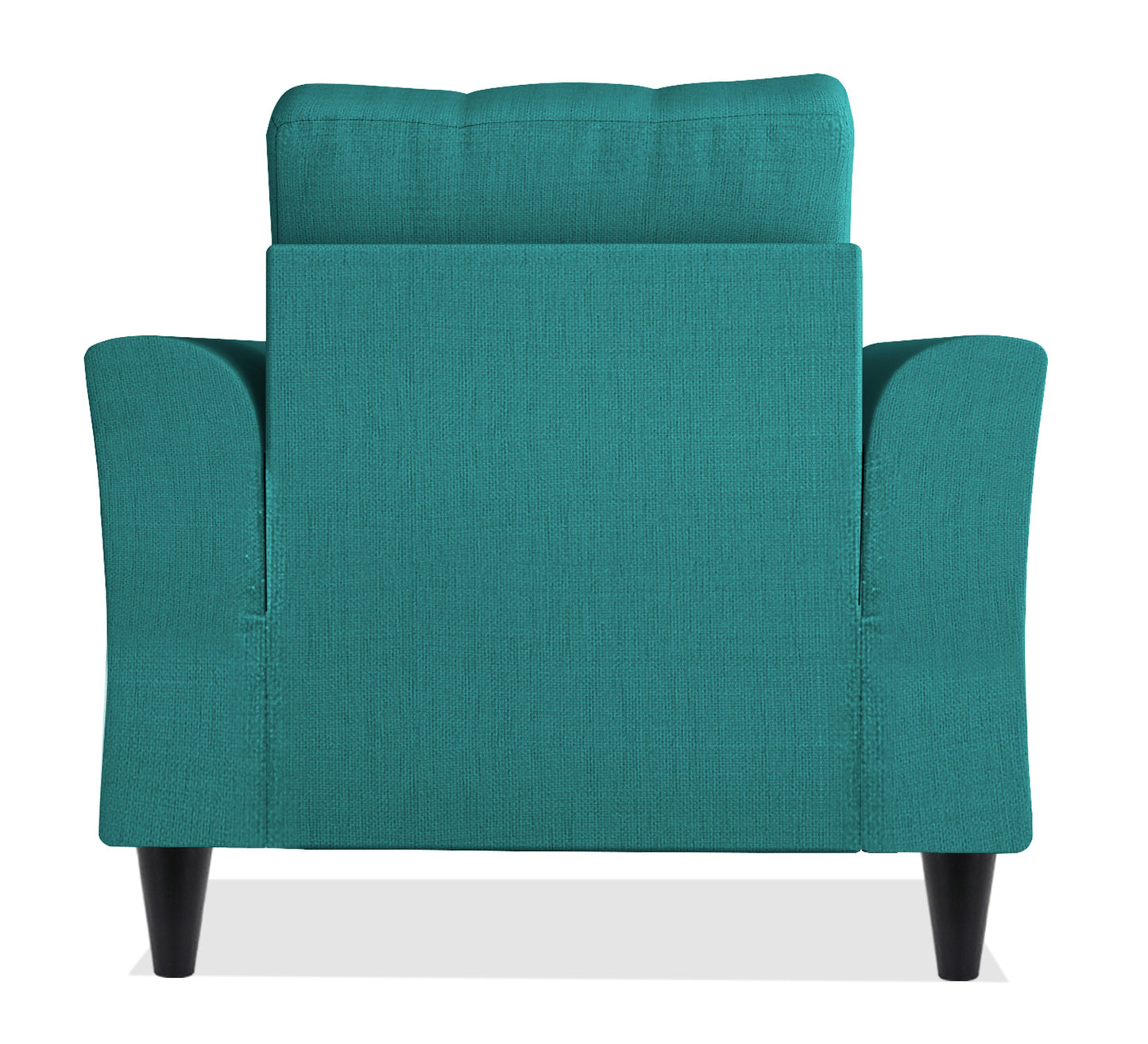 Adorn India Maddox Tufted 1 Seater Sofa (Aqua Blue) (3 Year Warranty)
