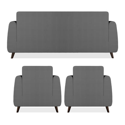 Adorn India Harlem 5 Seater 3-1-1 Sofa Set (Grey) (3 Year Warranty)