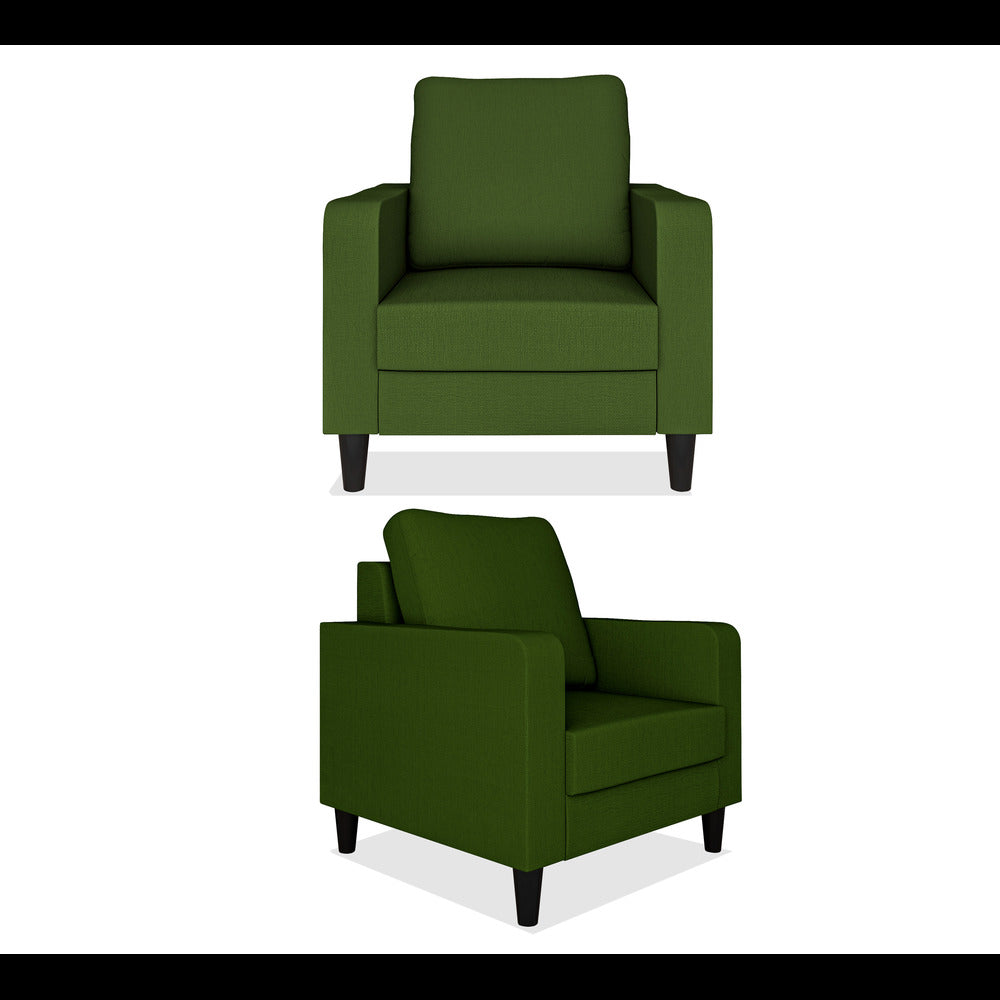 Adorn India Chandler Decent 3+2+1 6 Seater Sofa Set (Green) (3 Year Warranty)