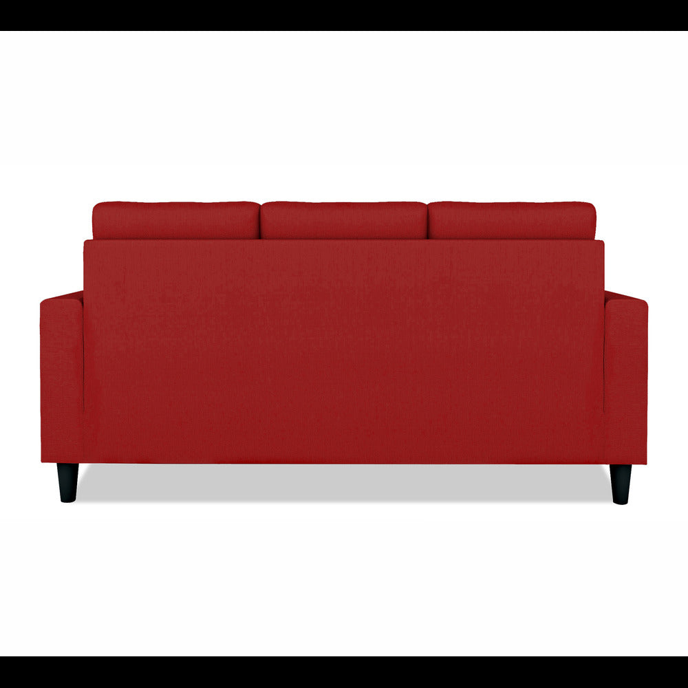 Adorn India Darcy 3 Seater Sofa (Red) (3 Year Warranty)
