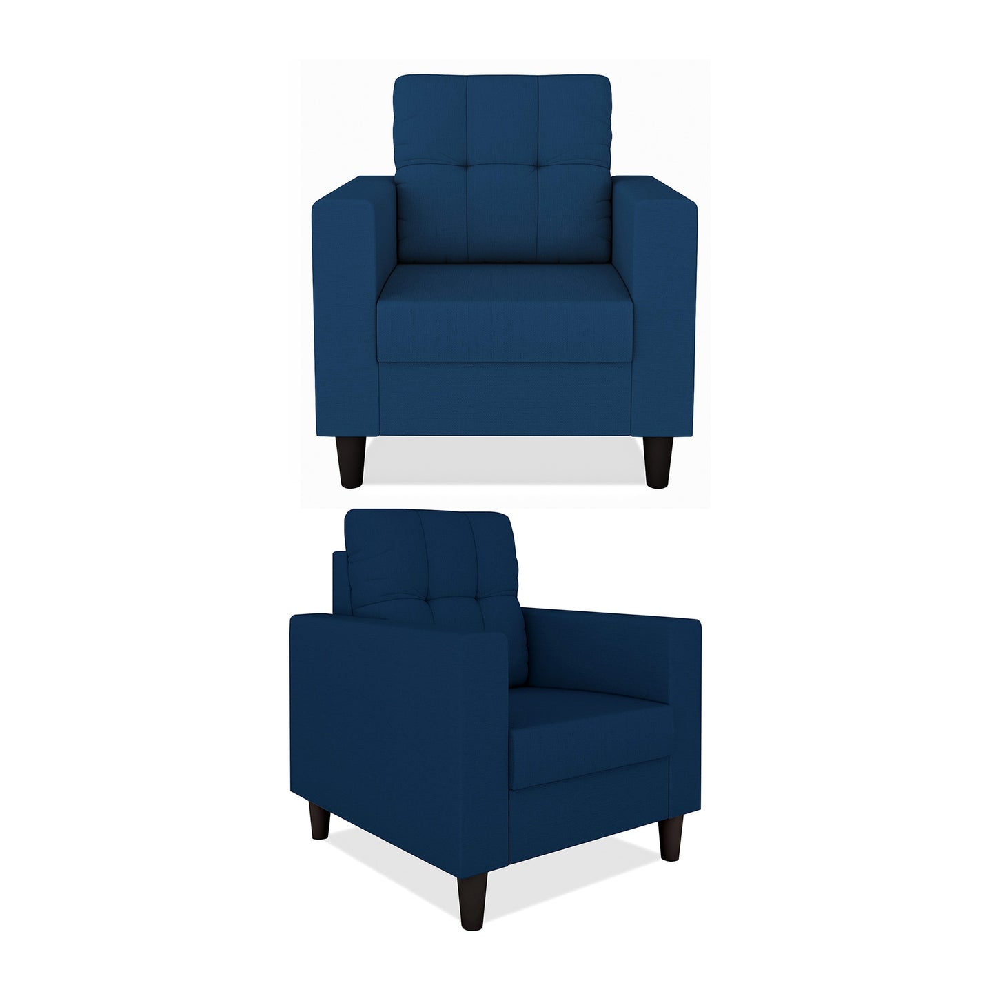 Adorn India Darcy 3+1+1 5 Seater Sofa Set (Beige) (3 Year Warranty)