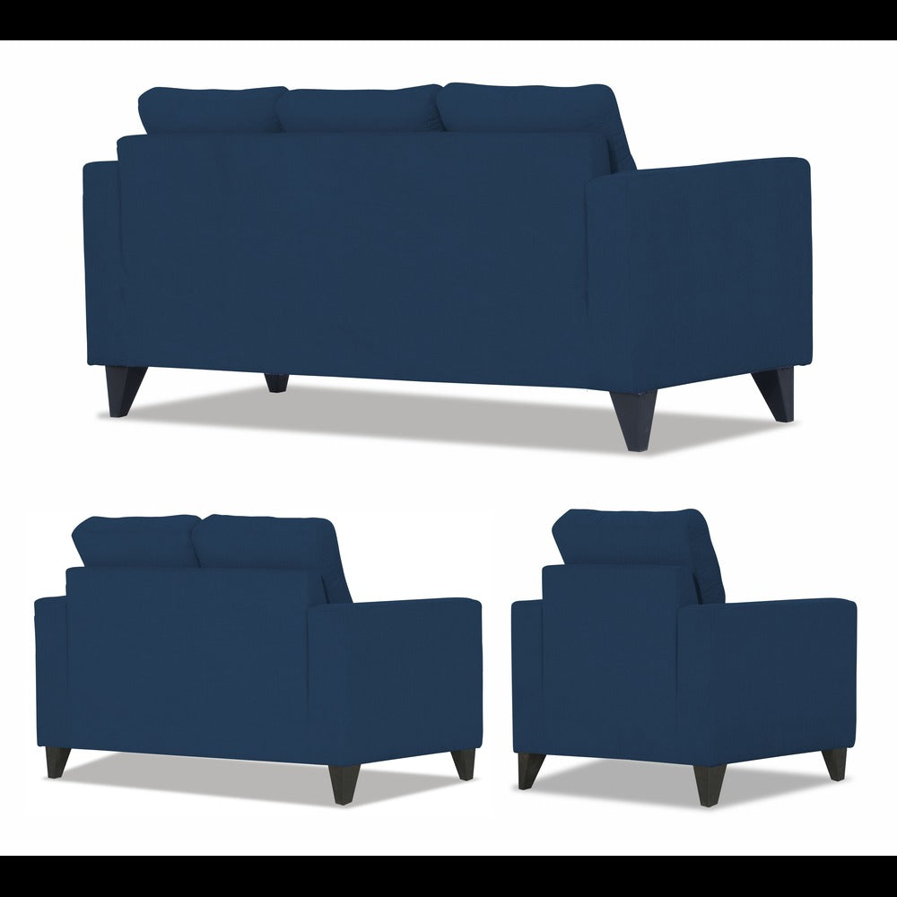 Adorn India Chandler Plus 3+2+1 6 Seater Sofa Set (Blue) (3 Year Warranty)