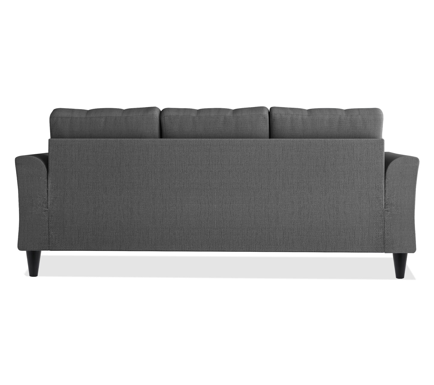 Adorn India Maddox Tufted 3 Seater Sofa (Grey) (3 Year Warranty)
