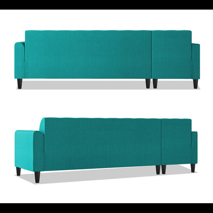 Adorn India Rio Elegant L Shape 6 Seater Sofa Set (Lhs) (Aqua Blue) (3 Year Warranty)