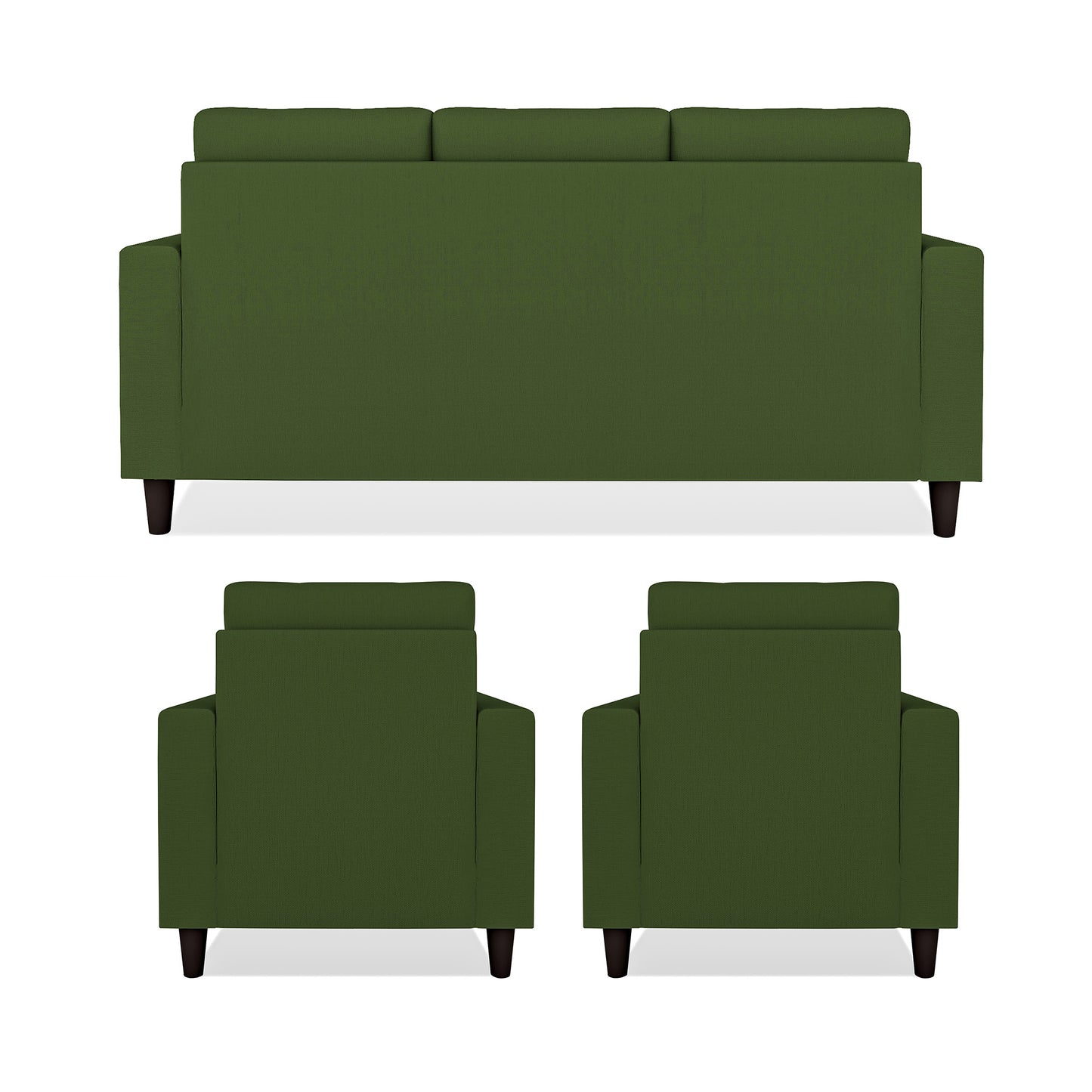 Adorn India Darcy 3+1+1 5 Seater Sofa Set (Beige) (3 Year Warranty)