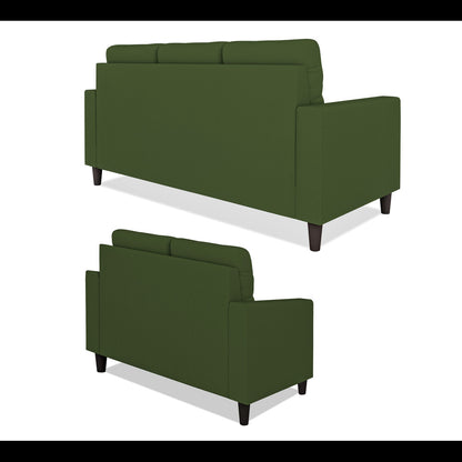 Adorn India Darcy 3+2 5 Seater Sofa Set (Green) (3 Year Warranty)