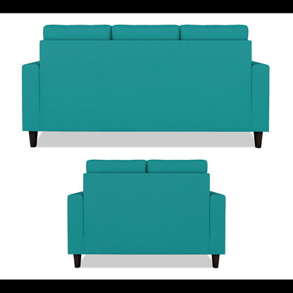 Adorn India Darcy 3+2 5 Seater Sofa Set (Aqua Blue) (3 Year Warranty)